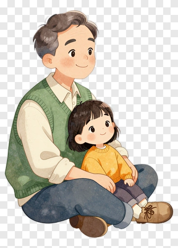 Happy Family Sitting Together PNG