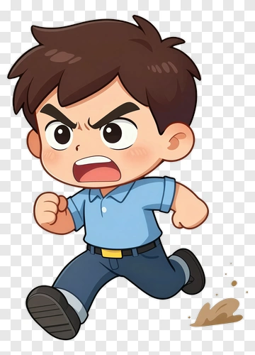 Cartoon Boy Running PNG