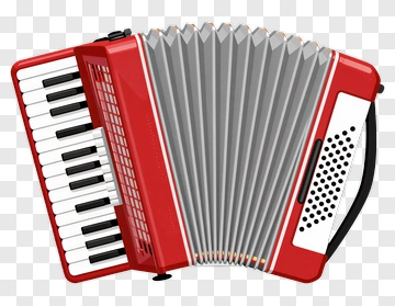 Red Accordion With Keys PNG