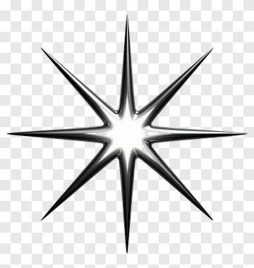 Star Shape With Radiating Points PNG