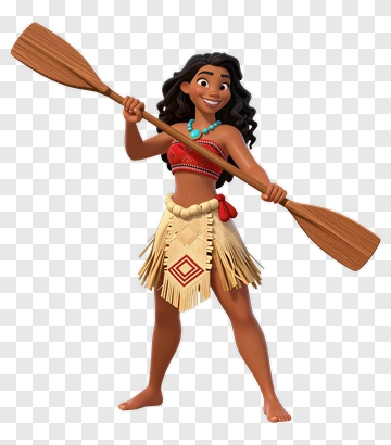 Cartoon Character Holding Paddles PNG
