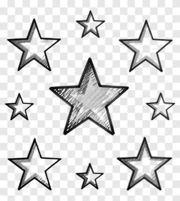 Hand Drawn Stars PNG