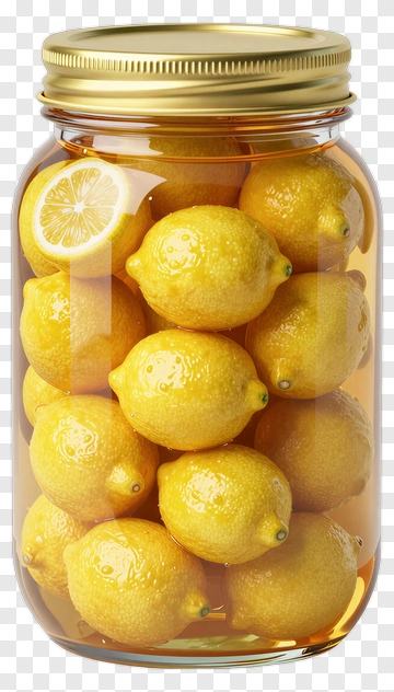 Jar Of Fresh Lemons PNG