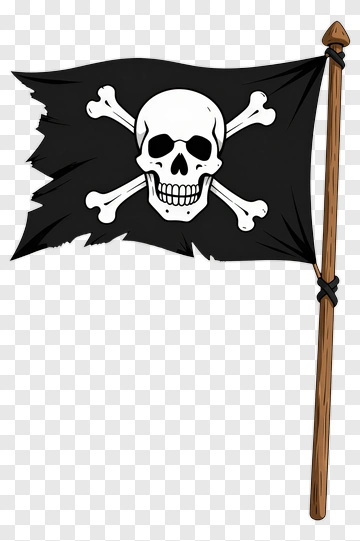 Pirate Flag With Skull And Crossbones PNG