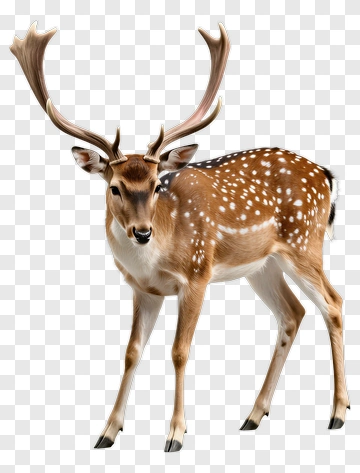 Spotted Deer With Antlers PNG