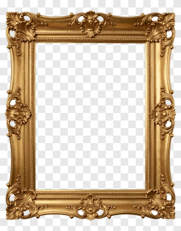 Ornate Gold Picture Frame PNG