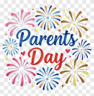 Parents Day Celebration With Fireworks PNG