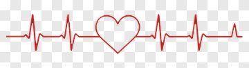 Heartbeat Line With Heart Symbol PNG
