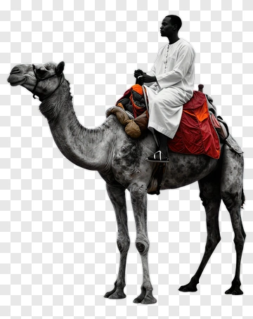 Man Riding A Camel PNG