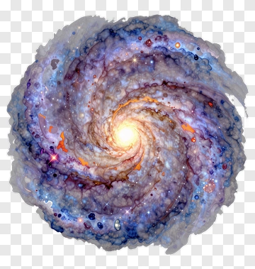 Colorful Spiral Galaxy PNG