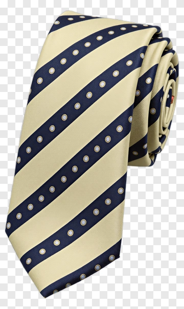 Striped Tie With Polka Dots PNG