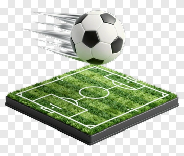 Soccer Ball On A Field PNG