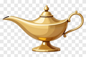 Golden Genie Lamp PNG