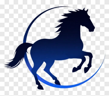 Silhouette Horse In Motion PNG