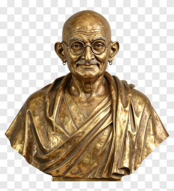 Bronze Bust Of Mahatma Gandhi PNG