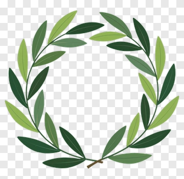 Green Olive Leaf Wreath PNG