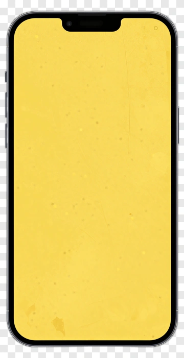 Yellow Smartphone Mockup PNG