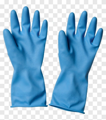 Blue Rubber Gloves PNG