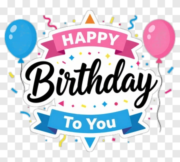 Happy Birthday To You Celebration PNG