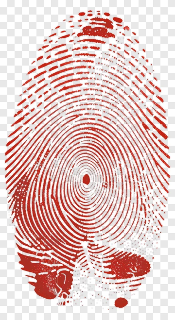 Red Fingerprint With Distinct Patterns PNG