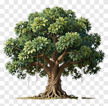 Colorful Tree With Lush Green Foliage PNG