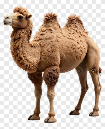 3D Camel With Fluffy Fur PNG