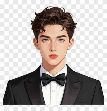 Young Man In Tuxedo PNG