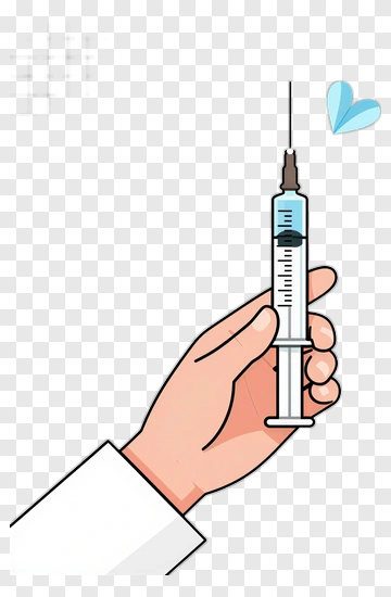 Hand Holding A Syringe PNG