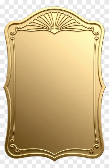 Gold Frame With Decorative Edges PNG