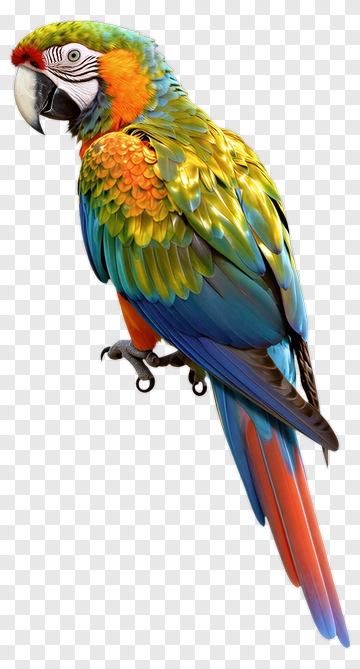 Colorful Macaw Parrot PNG