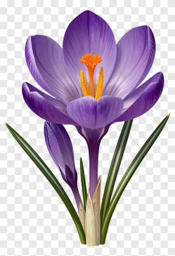 Purple Crocus Flower PNG