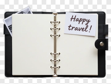 Travel Planner With Happy Travel Note PNG