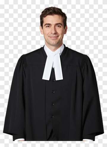 Smiling Lawyer In Court Attire PNG