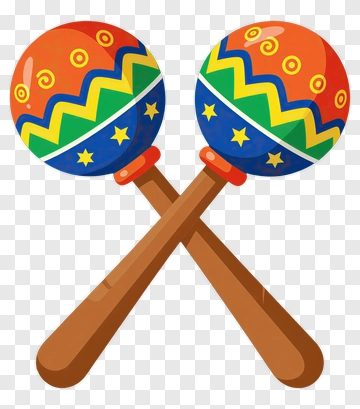 Colorful Maracas PNG
