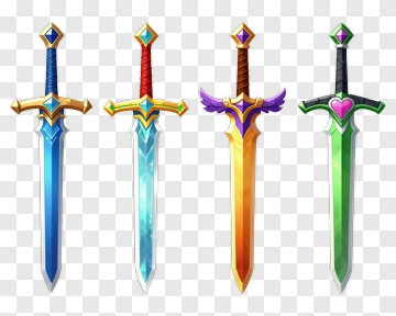 Colorful Fantasy Swords PNG