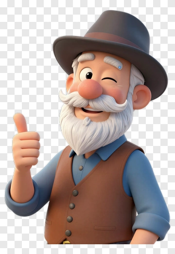 Cartoon Man Winking And Giving A Thumbs Up PNG