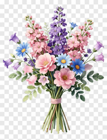 Colorful Flower Bouquet PNG