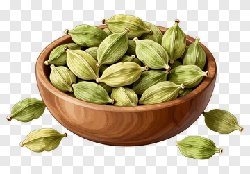 Bowl Of Green Cardamom Pods PNG