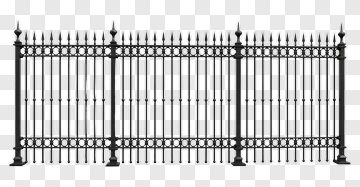 Black Iron Fence PNG