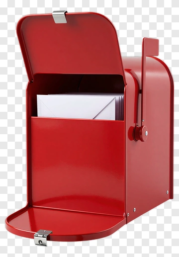 Red Mailbox With Open Lid PNG