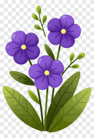 Colorful Purple Flower Bouquet PNG