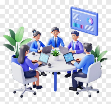 Business Team Collaborating In A Meeting Room PNG