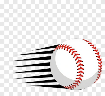 Baseball With Motion Lines PNG