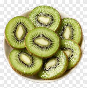 Sliced Kiwi Fruit In A Bowl PNG