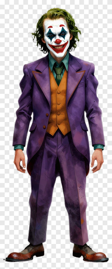 Joker Character In Purple Suit PNG
