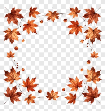 Autumn Leaf Frame PNG