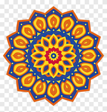 Colorful Mandala Design PNG