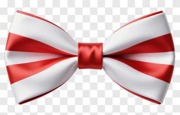 Red And White Striped Bow Tie PNG