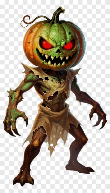 Cartoon Pumpkin Monster PNG
