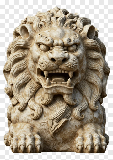 Stone Lion Sculpture PNG